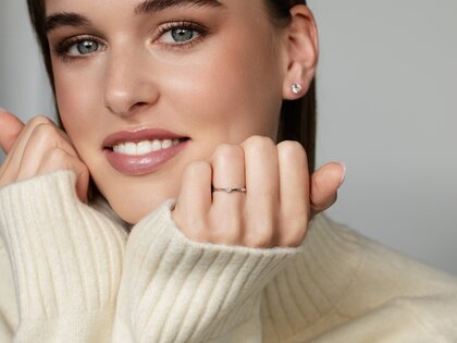 Verlobungsring Heaven 6 Petite in 14K Gelbgold mit Diamant 0,05ct G/SI