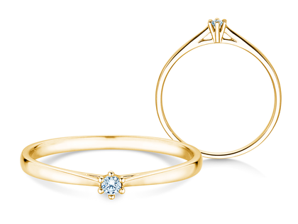 Verlobungsring Heaven 6 Petite in 14K Gelbgold mit Diamant 0,05ct G/SI