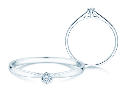 Verlobungsring Heaven 6 Petite in 14K Weißgold mit Diamant 0,05ct G/SI