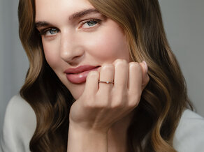 Verlobungsring Heaven 6 in 18K Roségold mit Diamant 0,05ct H/SI