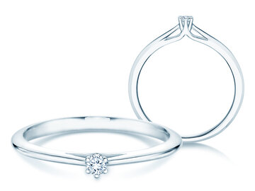 Verlobungsring Heaven 6 in Silber 925/- mit Diamant 0,05ct H/SI