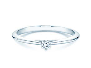 Verlobungsring Heaven 6 in Silber 925/- mit Diamant 0,05ct G/SI
