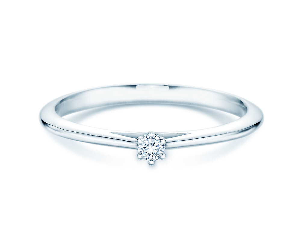 Verlobungsring Heaven 6 in Platin 950/- mit Diamant 0,07ct