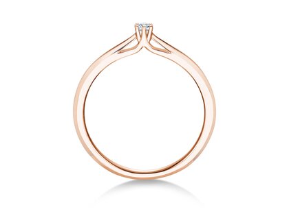 Verlobungsring Heaven 6 in 18K Roségold mit Diamant 0,05ct H/SI