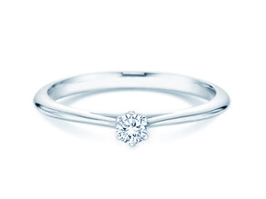 Verlobungsring Heaven 6 in 14K Weißgold mit Diamant 0,10ct G/SI