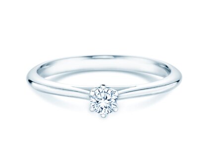 Verlobungsring Heaven 6 in Silber 925/- mit Labordiamant 0,15ct E/VS