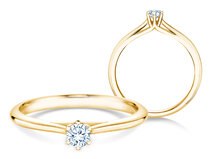Verlobungsring Heaven 6 in 9K Gelbgold mit Diamant 0,20ct G/SI