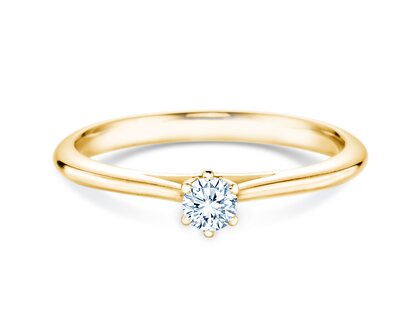 Verlobungsring Heaven 6 in 14K Gelbgold mit Diamant 0,15ct H/SI