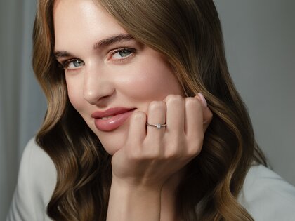 Verlobungsring Heaven 6 in 9K Weißgold mit Diamant 0,20ct G/SI