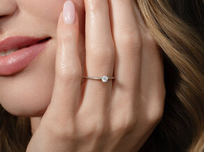 Verlobungsring Heaven 6 in 9K Weißgold mit Diamant 0,25ct H/SI