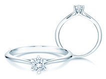 Verlobungsring Heaven 6 in 18K Weißgold mit Diamant 0,25ct G/SI