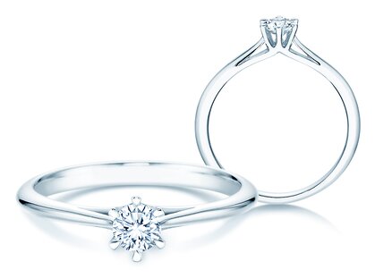 Verlobungsring Heaven 6 in Platin 950/- mit Diamant 0,25ct H/SI