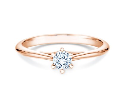 Verlobungsring Heaven 6 in 18K Roségold mit Diamant 0,25ct G/SI