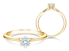 Verlobungsring Heaven 6 in 18K Gelbgold mit Diamant 0,25ct G/SI