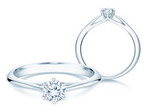 Verlobungsring Heaven 6 in 14K Weißgold mit Diamant 0,30ct G/SI