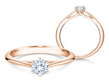 Verlobungsring Heaven 6 in 14K Roségold mit Diamant 0,30ct G/SI