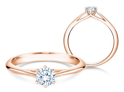 Verlobungsring Heaven 6 in 14K Roségold mit Diamant 0,30ct G/SI