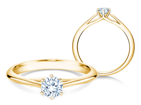 Verlobungsring Heaven 6 in 18K Gelbgold mit Diamant 0,30ct H/SI
