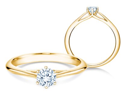 Verlobungsring Heaven 6 in 14K Gelbgold mit Diamant 0,30ct G/SI