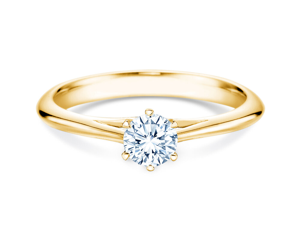 Verlobungsring Heaven 6 in 18K Gelbgold mit Diamant 0,30ct G/SI