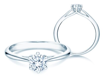 Verlobungsring Heaven 6 in Platin 950/- mit Diamant 0,40ct G/SI