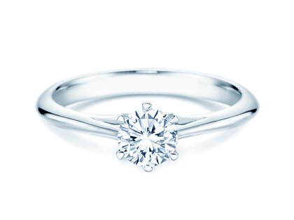 Verlobungsring Heaven 6 in 14K Weißgold mit Diamant 0,50ct H/SI