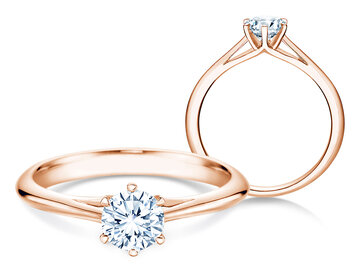 Verlobungsring Heaven 6 in 9K Weißgold mit Diamant 0,50ct H/SI