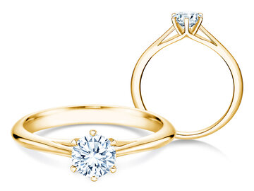 Verlobungsring Heaven 6 in 9K Weißgold mit Diamant 0,50ct H/SI