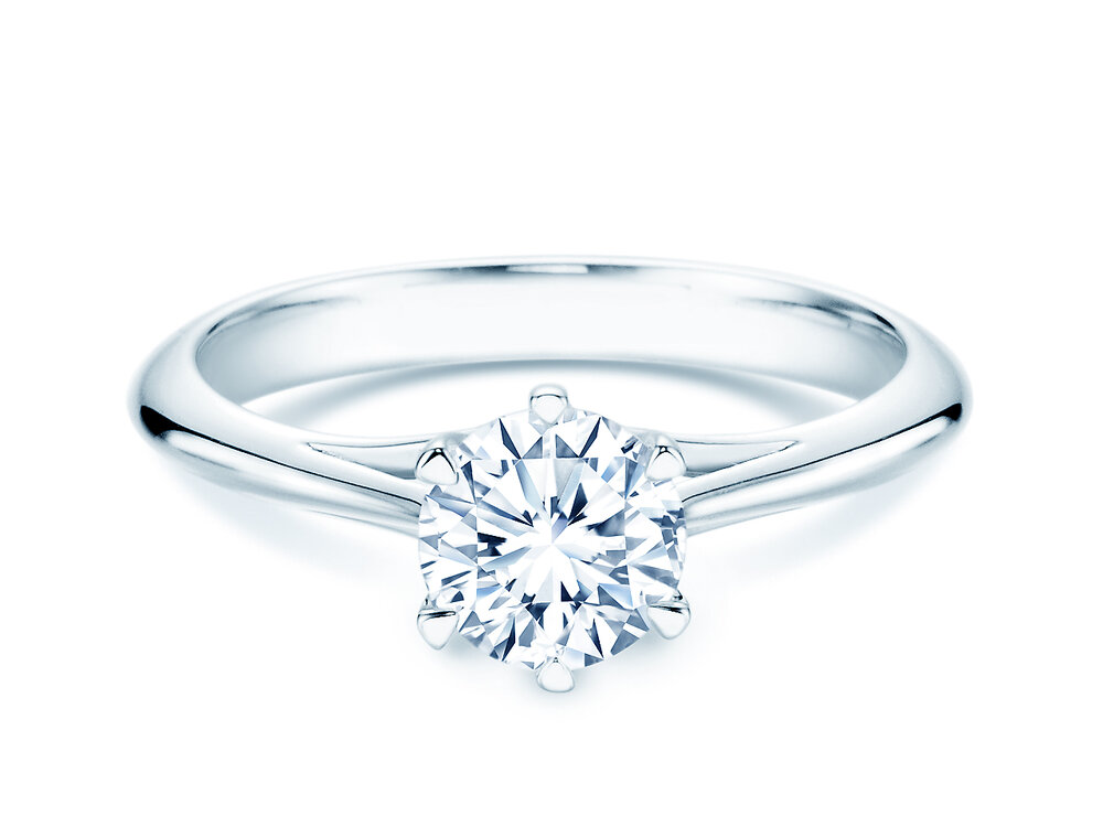 Verlobungsring Heaven 6 in 18K Weißgold mit Diamant 2,50ct G/SI