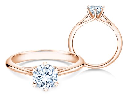 Verlobungsring Heaven 6 in 14K Roségold mit Diamant 1,00ct G/SI