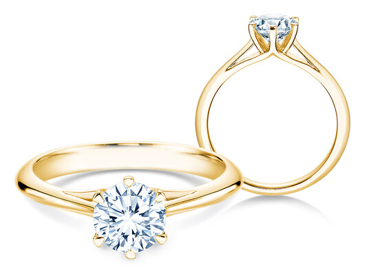 Verlobungsring Heaven 6 in 9K Weißgold mit Diamant 1,00ct H/SI