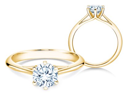 Verlobungsring Heaven 6 in 14K Gelbgold mit Diamant 1,00ct G/SI