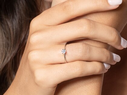 Verlobungsring Heaven 6 in Silber 925/- mit Diamant 0,15ct G/SI