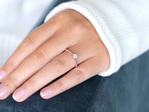 Verlobungsring Heaven 6 in 9K Weißgold mit Diamant 0,20ct G/SI