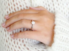 Verlobungsring Heaven 6 in 14K Weißgold mit Diamant 1,25ct H/SI