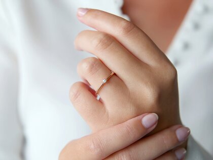 Verlobungsring Heaven 6 in 18K Roségold mit Diamant 0,05ct H/SI