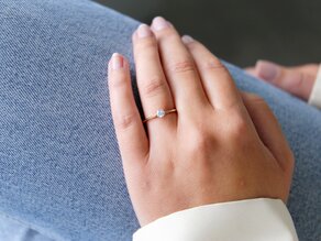 Verlobungsring Heaven 6 in 18K Roségold mit Diamant 0,25ct G/SI