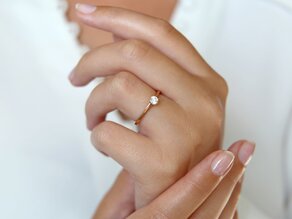 Verlobungsring Heaven 6 in 18K Roségold mit Diamant 0,25ct G/SI