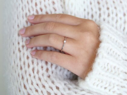 Verlobungsring Heaven 6 in Silber 925/- mit Diamant 0,05ct G/SI