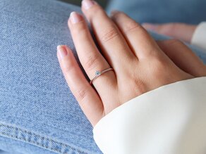 Verlobungsring Heaven 6 in Silber 925/- mit Labordiamant 0,15ct E/VS