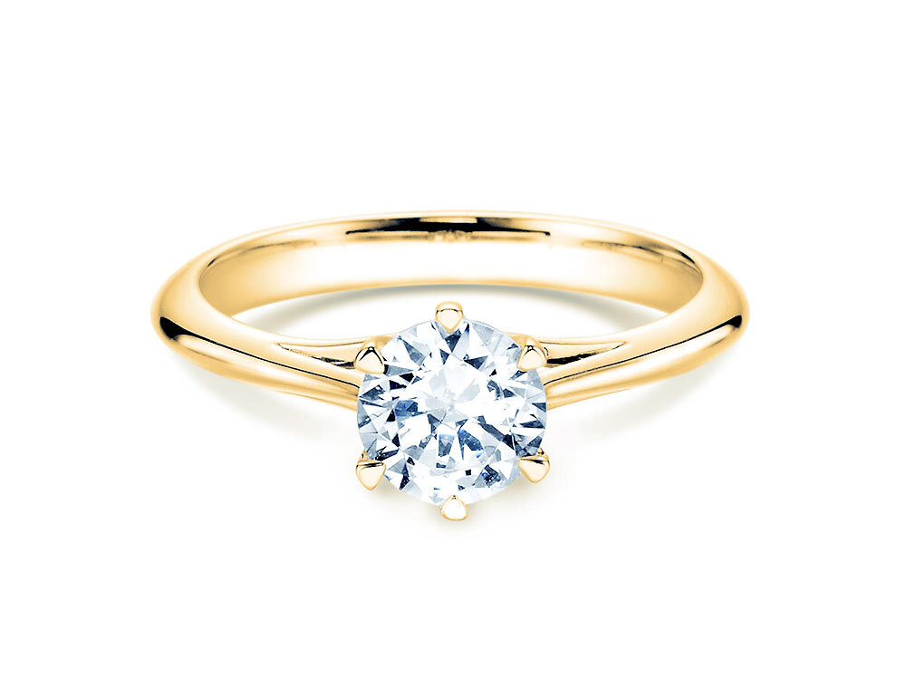 Verlobungsring Heaven 6 in 18K Gelbgold mit Labordiamant 2,00ct E/VS