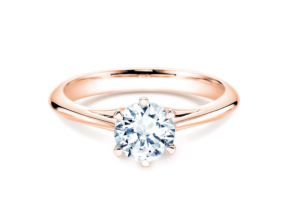 Verlobungsring Heaven 6 in 9K Roségold mit Labordiamant 3,00ct D/IF