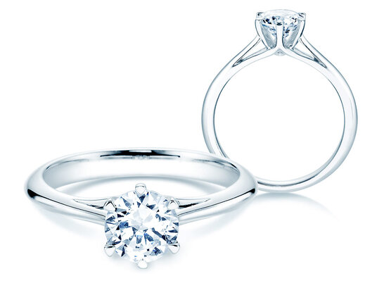 Verlobungsring Heaven 6 in 9K Weißgold mit Labordiamant 1,00ct E/VS