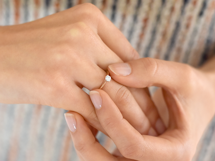 Verlobungsring Heaven 6 in 18K Roségold mit Labordiamant 0,25ct E/VS