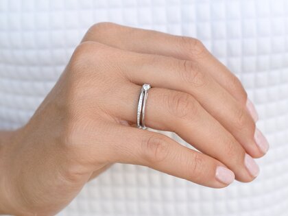 Verlobungsring Heaven 6 in Silber 925/- mit Diamant 0,15ct G/SI