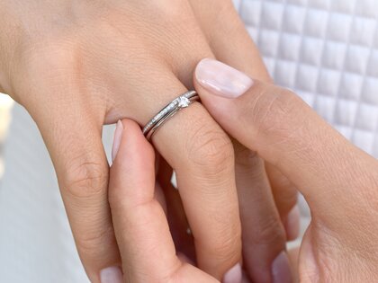 Verlobungsring Heaven 6 in 9K Weißgold mit Diamant 0,25ct H/SI