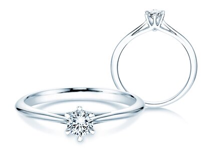Verlobungsring Heaven 6 in 9K Weißgold mit Labordiamant 0,25ct E/VS