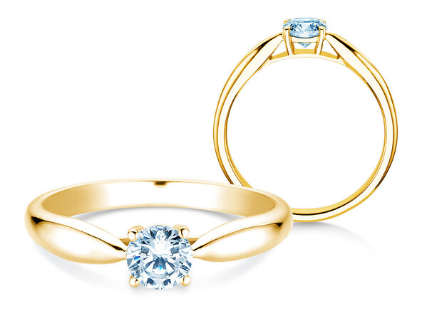 Verlobungsring Joy in 9K Gelbgold mit Labordiamant 0,25ct E/VS