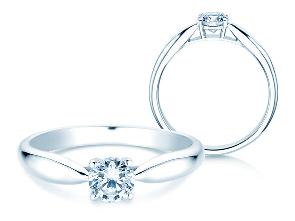 Verlobungsring Joy in 14K Weißgold mit Diamant 0,50ct G/VS