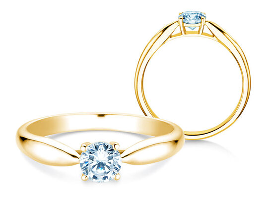 Verlobungsring Joy in 9K Weißgold mit Diamant 0,50ct H/SI